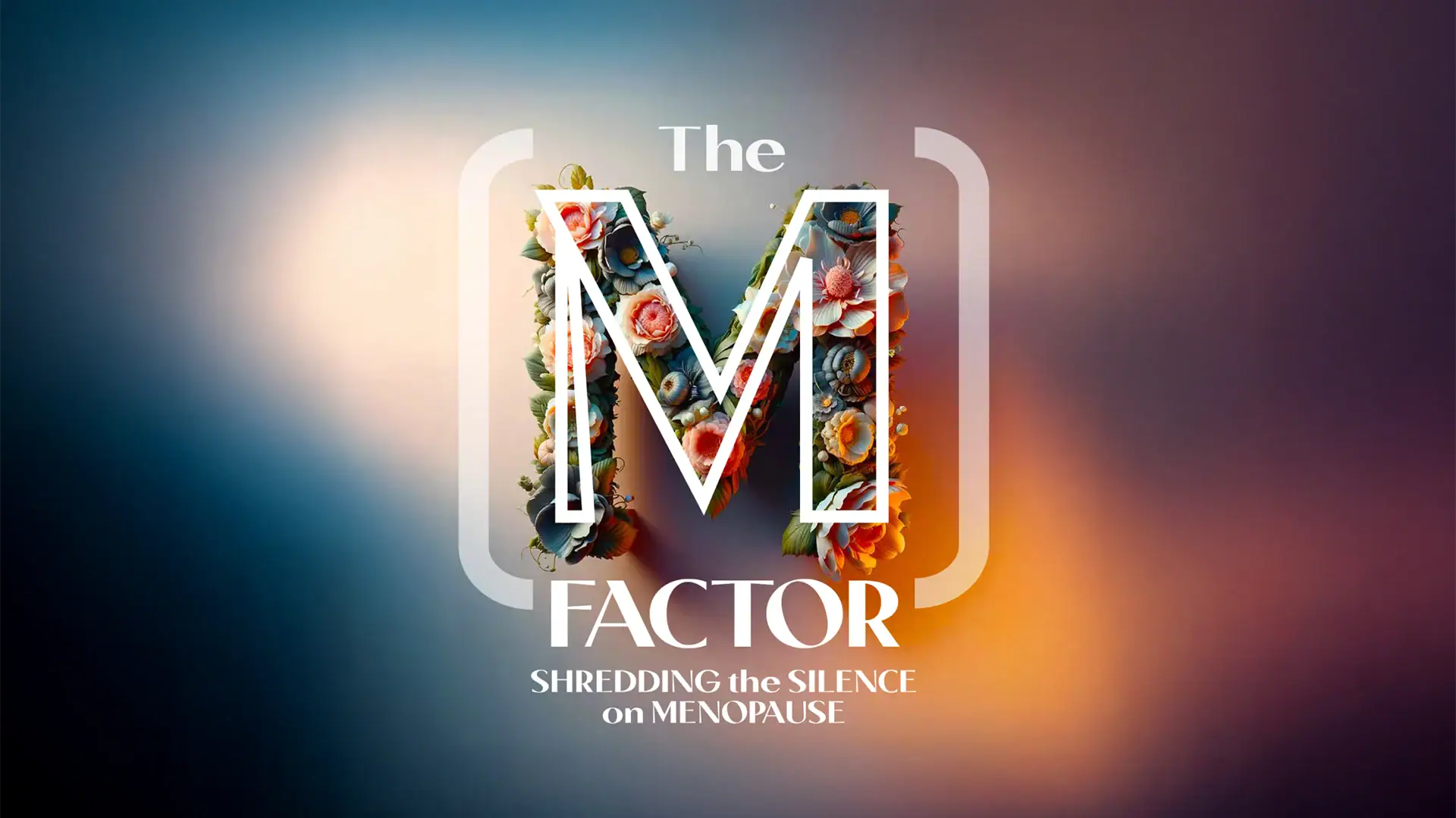 The M Factor logo with the tagline, "Shredding the Silence on Menopause."